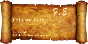 Follner Edit névjegykártya